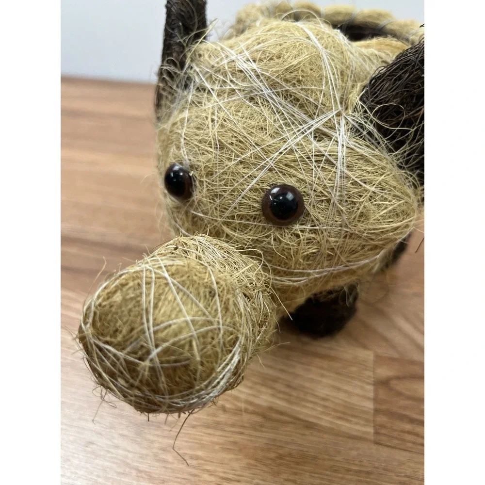 Cute Elephant Coconut Fiber Flower Pot Planter NEW